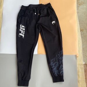 UFC Venom Black Joggers with White Graphics